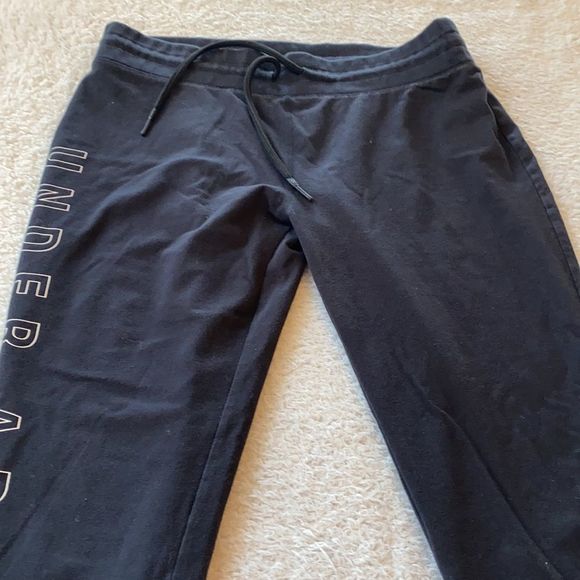 Under Armour UA fitted black joggers size large - Picture 7 of 9